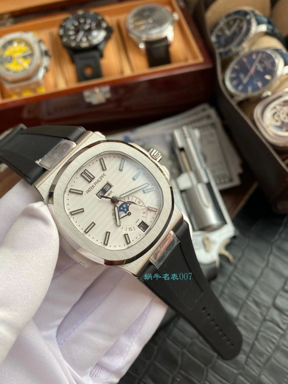 【 Video analysis 】GR Factory  PATEK PHILIPPE 真月相 Nautilus 1比1高仿复刻手表V2版本5726/1A-014 / BD332