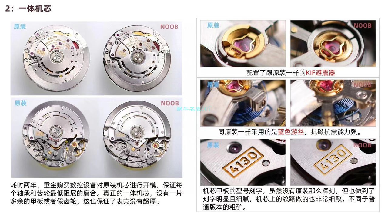 【 Video analysis NOOB Factory  Rolex 复刻高仿手表】N Factory 全新2019年最新款～ Ditongna 咖啡猫超级4130自动机械 Movement  / R373