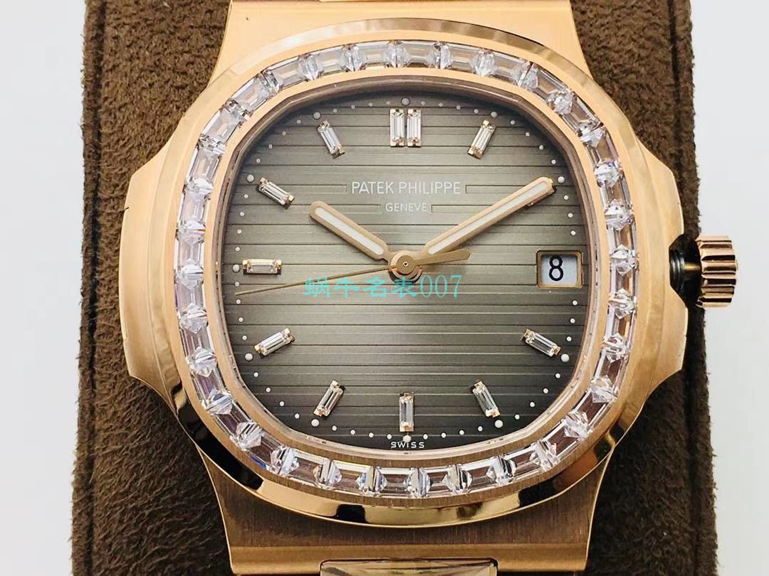 【PPF FactoryV4升级版强势来袭】 PATEK PHILIPPE 复刻高仿 Nautilus 5711/1A-010璀璨方钻复刻手表 / BD337