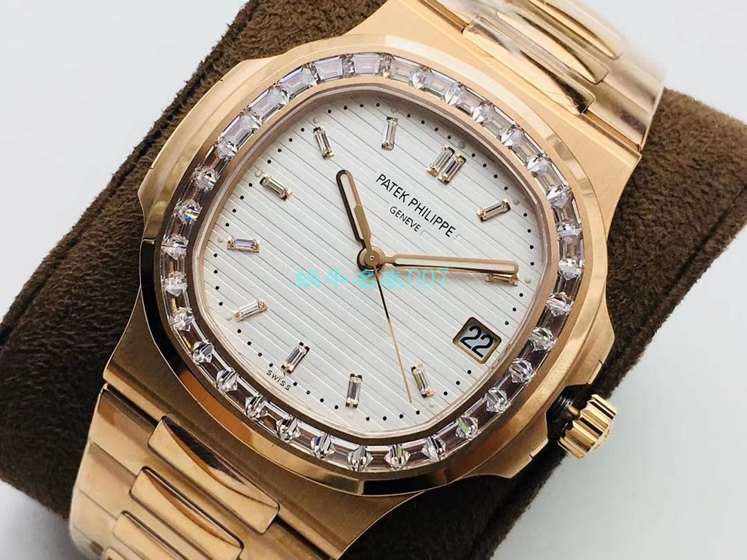 【PPF FactoryV4升级版强势来袭】 PATEK PHILIPPE 复刻高仿 Nautilus 5711/1A-010璀璨方钻复刻手表 / BD337