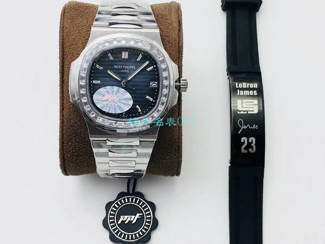 【PPF FactoryV4升级版强势来袭】 PATEK PHILIPPE 复刻高仿 Nautilus 5711/1A-010璀璨方钻复刻手表 / BD337