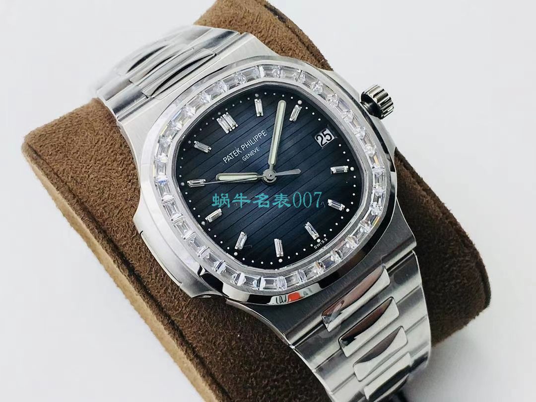 【PPF FactoryV4升级版强势来袭】 PATEK PHILIPPE 复刻高仿 Nautilus 5711/1A-010璀璨方钻复刻手表 / BD337