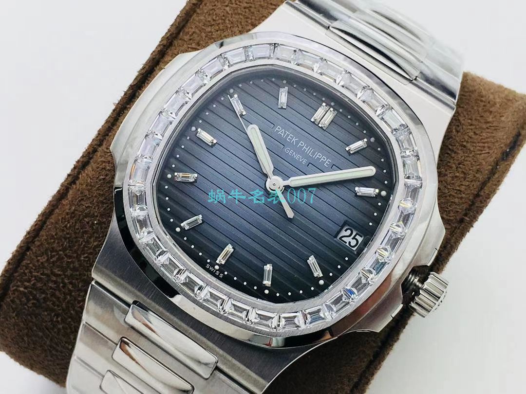 【PPF FactoryV4升级版强势来袭】 PATEK PHILIPPE 复刻高仿 Nautilus 5711/1A-010璀璨方钻复刻手表 / BD337