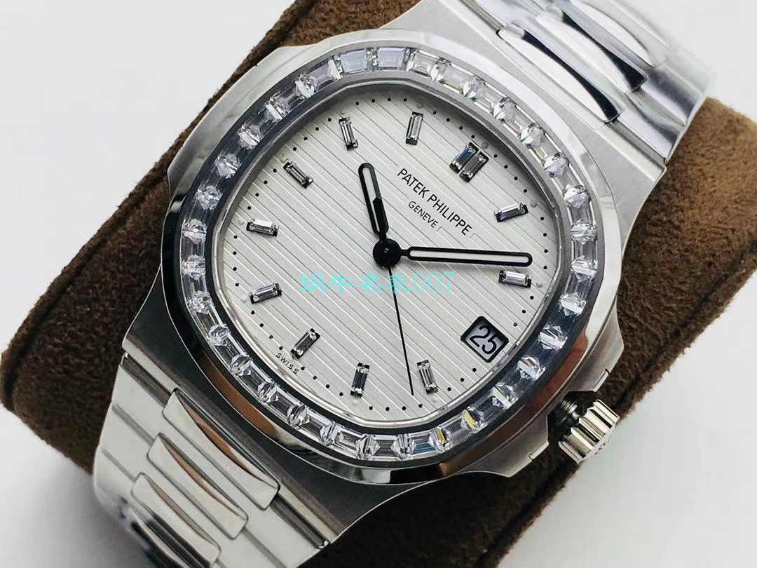 【PPF FactoryV4升级版强势来袭】 PATEK PHILIPPE 复刻高仿 Nautilus 5711/1A-010璀璨方钻复刻手表 / BD337