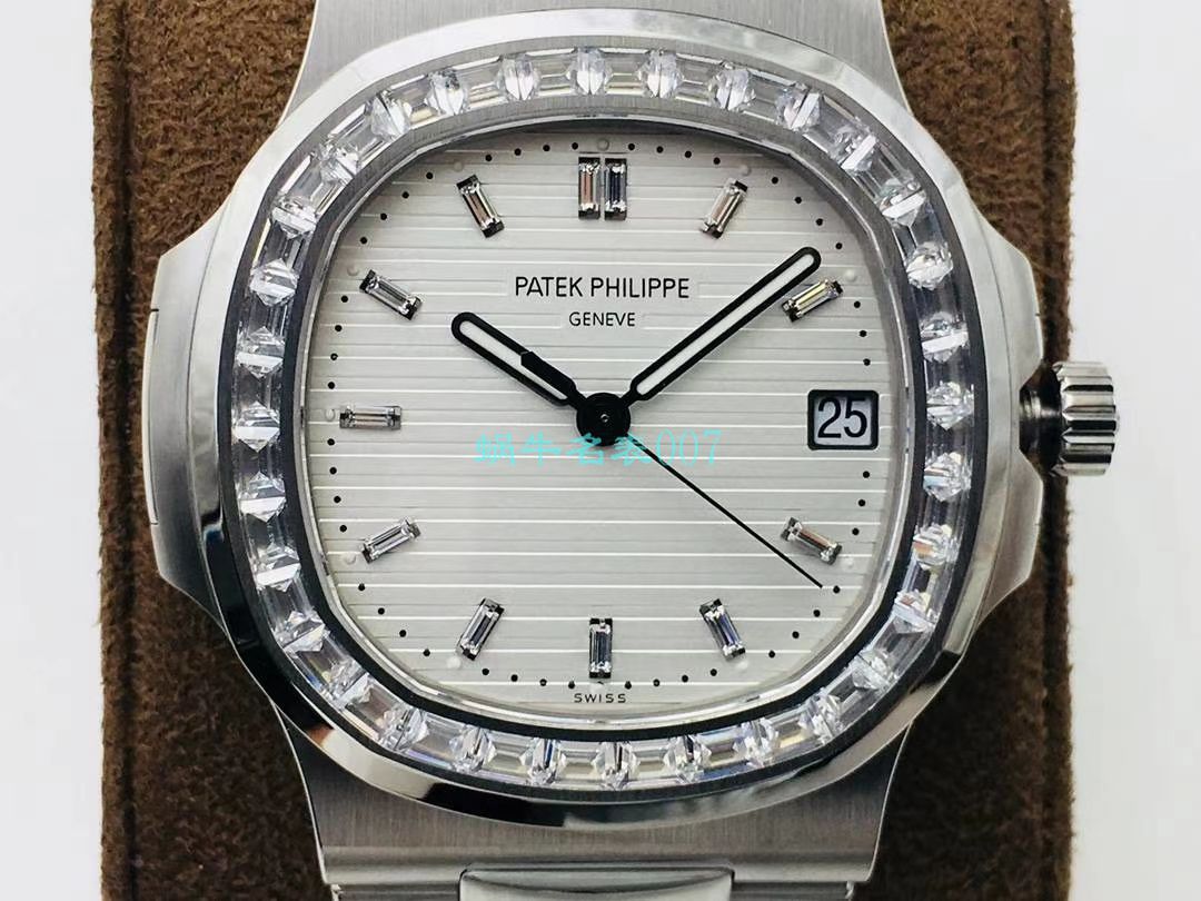 【PPF FactoryV4升级版强势来袭】 PATEK PHILIPPE 复刻高仿 Nautilus 5711/1A-010璀璨方钻复刻手表 / BD337