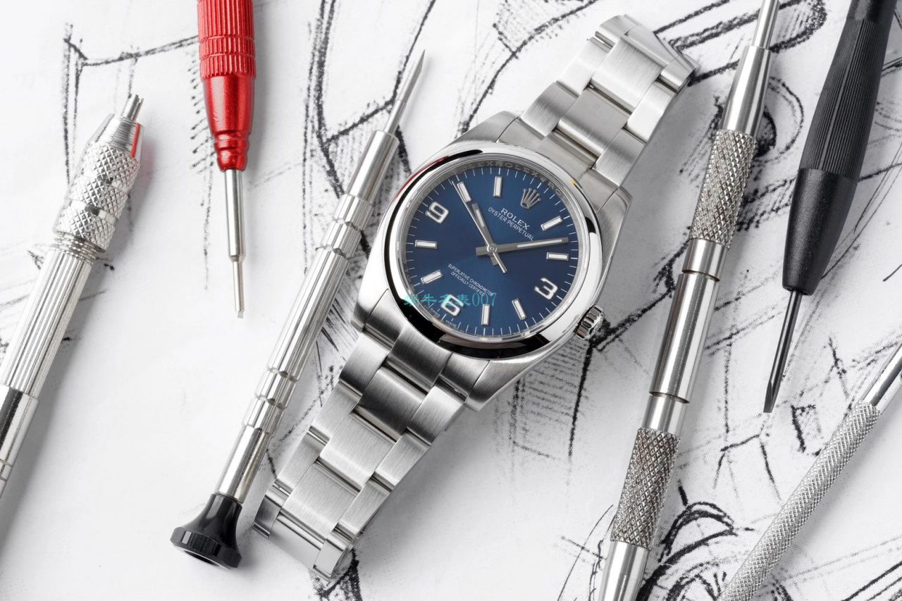 KRF Factory  Rolex  oyster perpetual 动系列116000黑盘1比1高仿手表 / R668