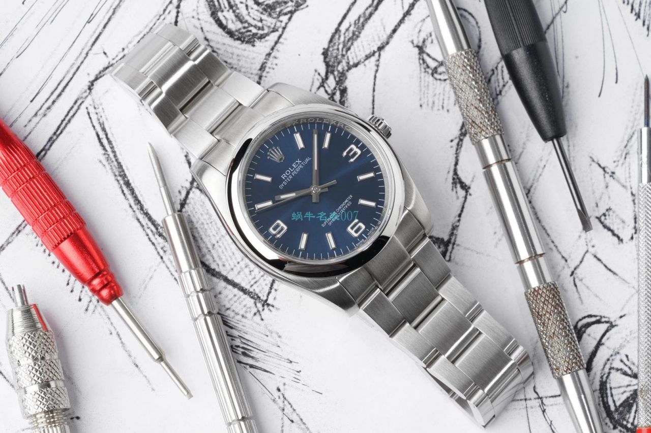 KRF Factory  Rolex  oyster perpetual 动系列116000黑盘1比1高仿手表 / R668