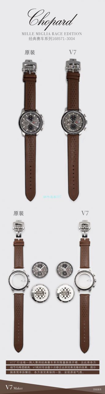 【多 Video analysis 】史上最强 Chopard 手表V7 Factory chopard赛车系列精品 终极大作  / XB077