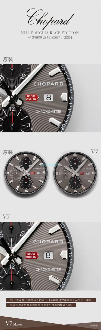 【多 Video analysis 】史上最强 Chopard 手表V7 Factory chopard赛车系列精品 终极大作  / XB077