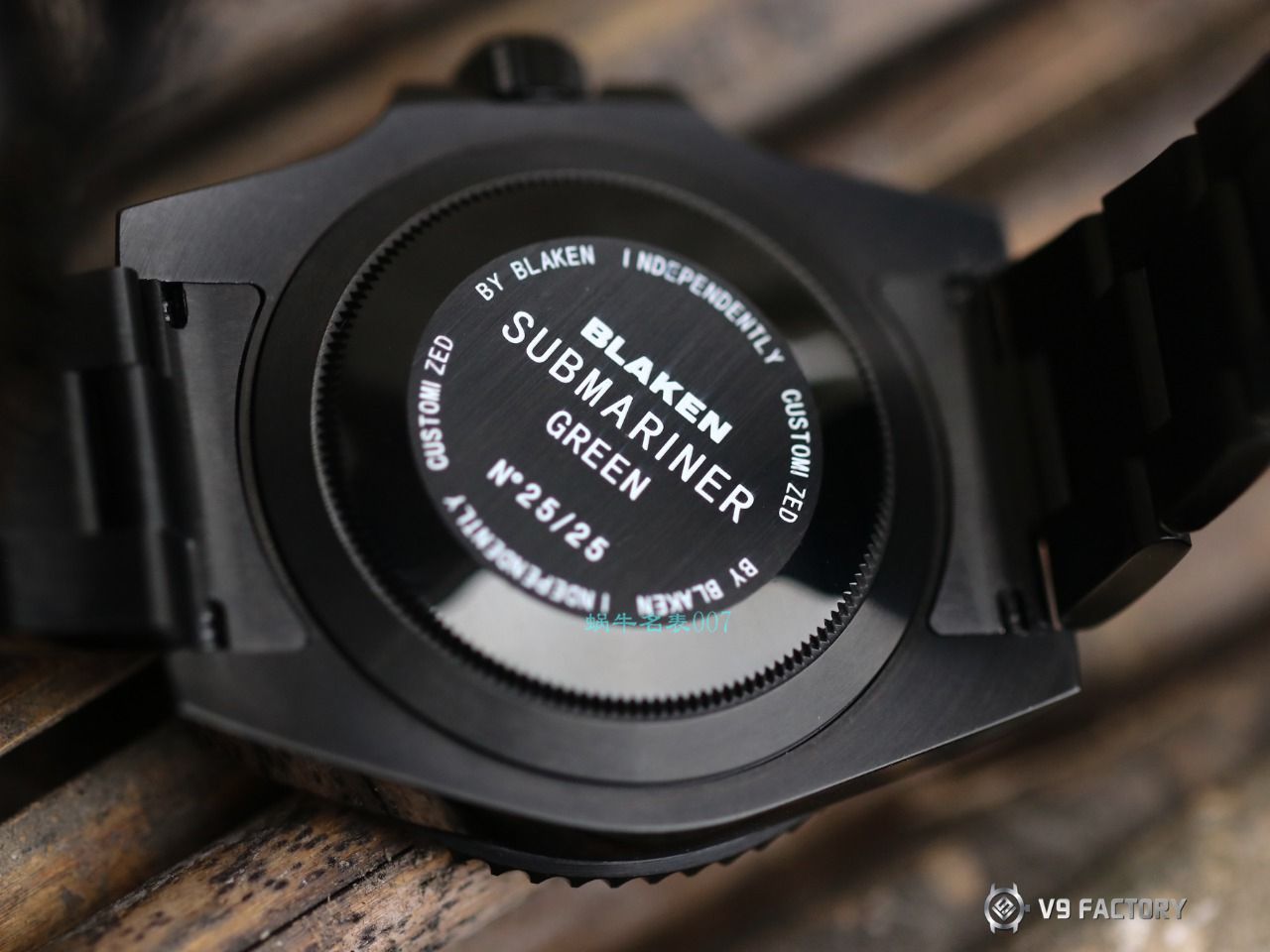 V9 Factory  Rolex 水鬼 top 复刻手表BLAKEN  SUBMARINER  DATE LV官方同款曜黑改装版 / R670