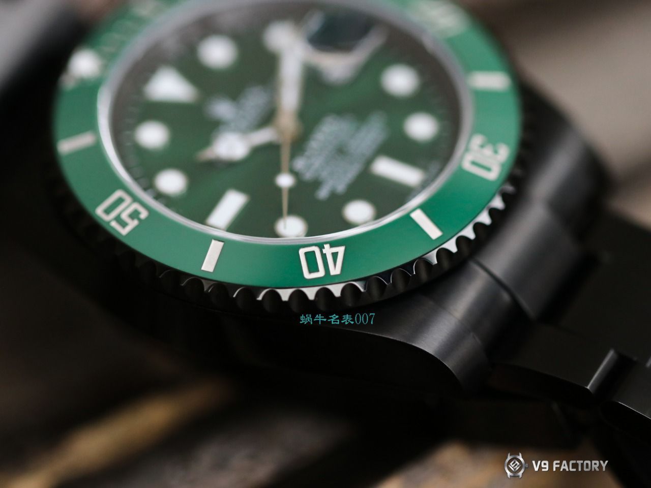 V9 Factory  Rolex 水鬼 top 复刻手表BLAKEN  SUBMARINER  DATE LV官方同款曜黑改装版 / R670