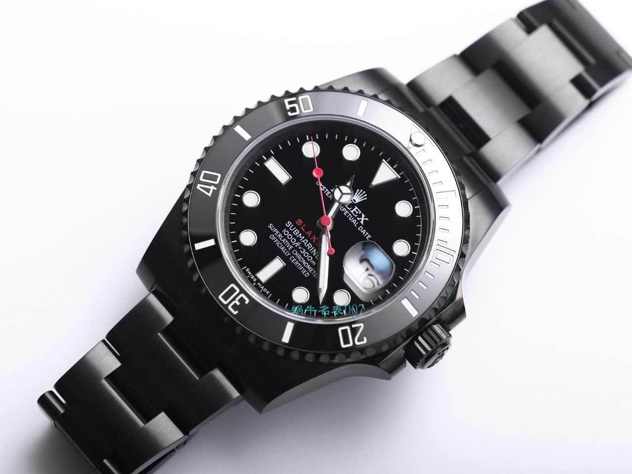 V9 Factory  Rolex 水鬼 top 复刻手表BLAKEN  SUBMARINER  DATE LV官方同款曜黑改装版 / R670