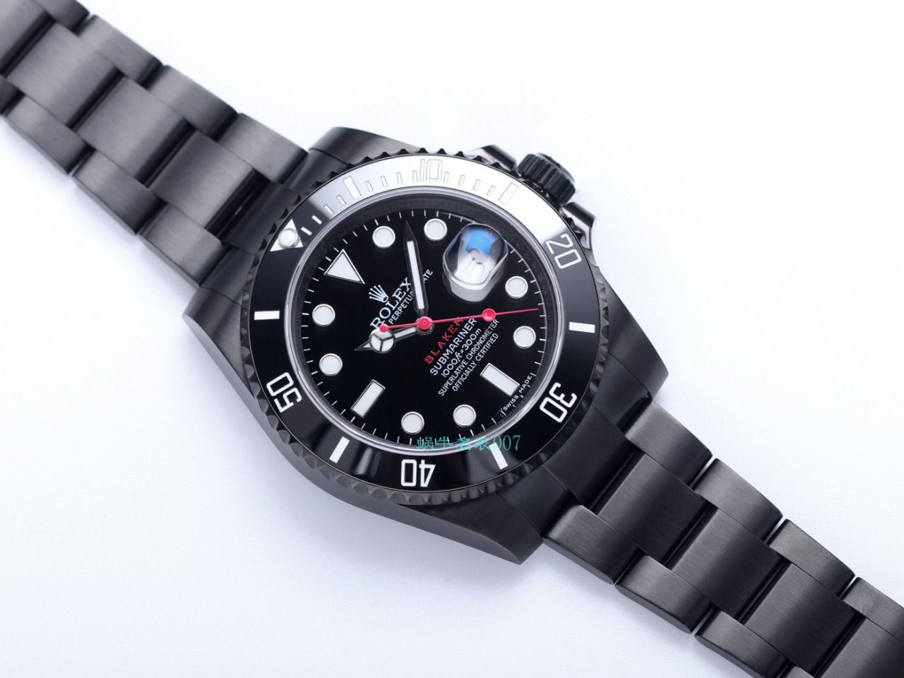 V9 Factory  Rolex 水鬼 top 复刻手表BLAKEN  SUBMARINER  DATE LV官方同款曜黑改装版 / R670
