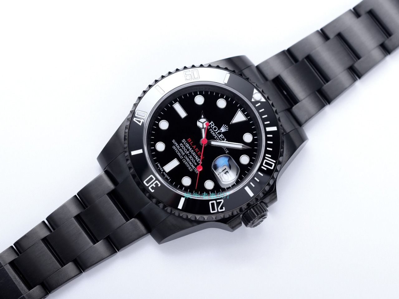 V9 Factory  Rolex 水鬼 top 复刻手表BLAKEN  SUBMARINER  DATE LV官方同款曜黑改装版 / R670