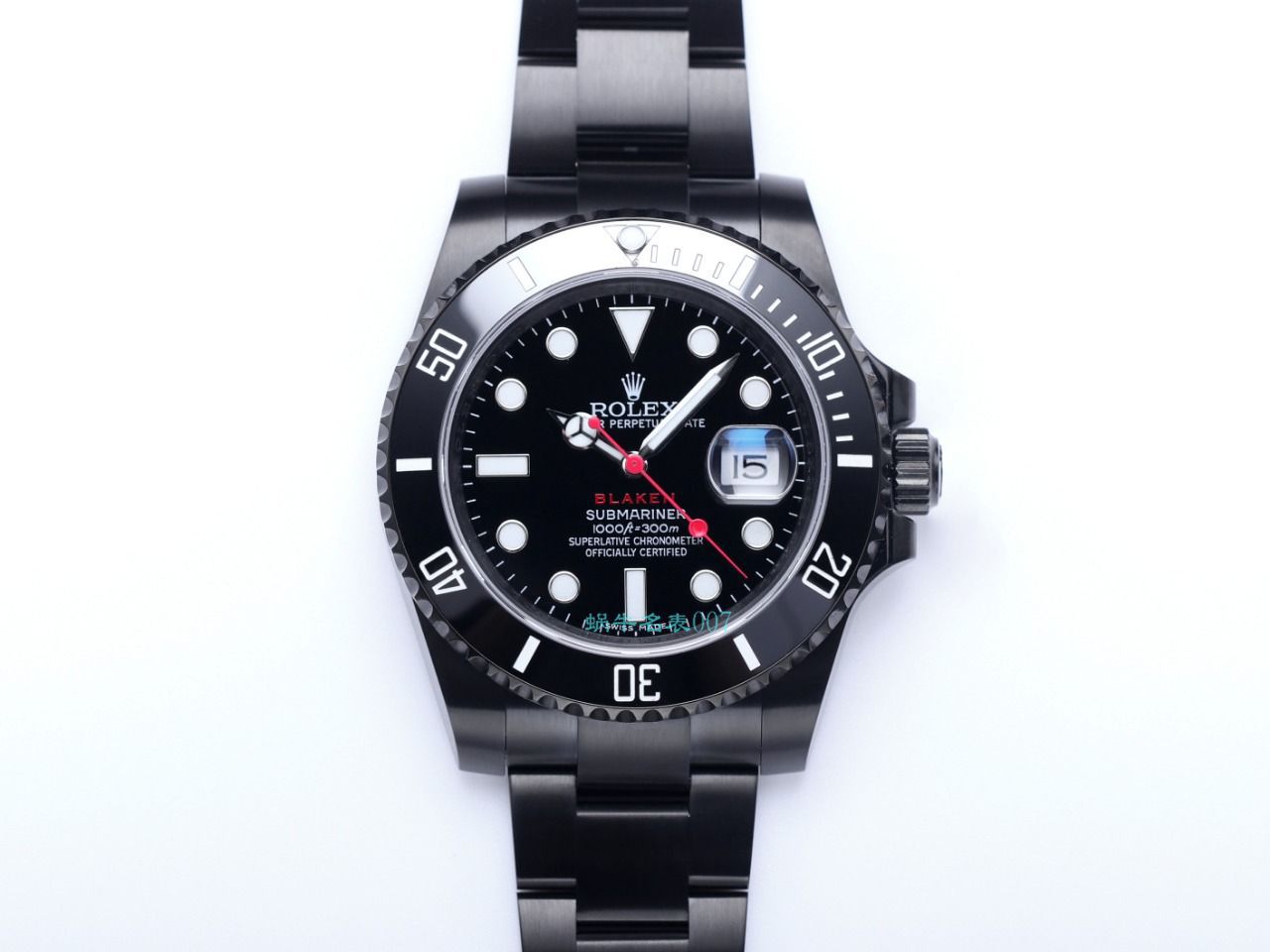 V9 Factory  Rolex 水鬼 top 复刻手表BLAKEN  SUBMARINER  DATE LV官方同款曜黑改装版 / R670