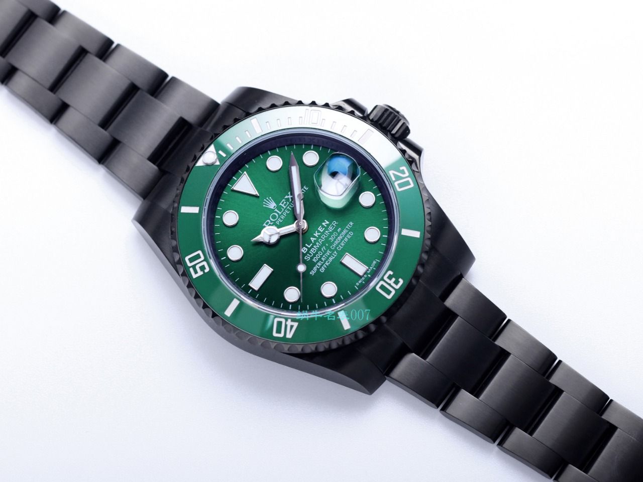 V9 Factory  Rolex 水鬼 top 复刻手表BLAKEN  SUBMARINER  DATE LV官方同款曜黑改装版 / R670