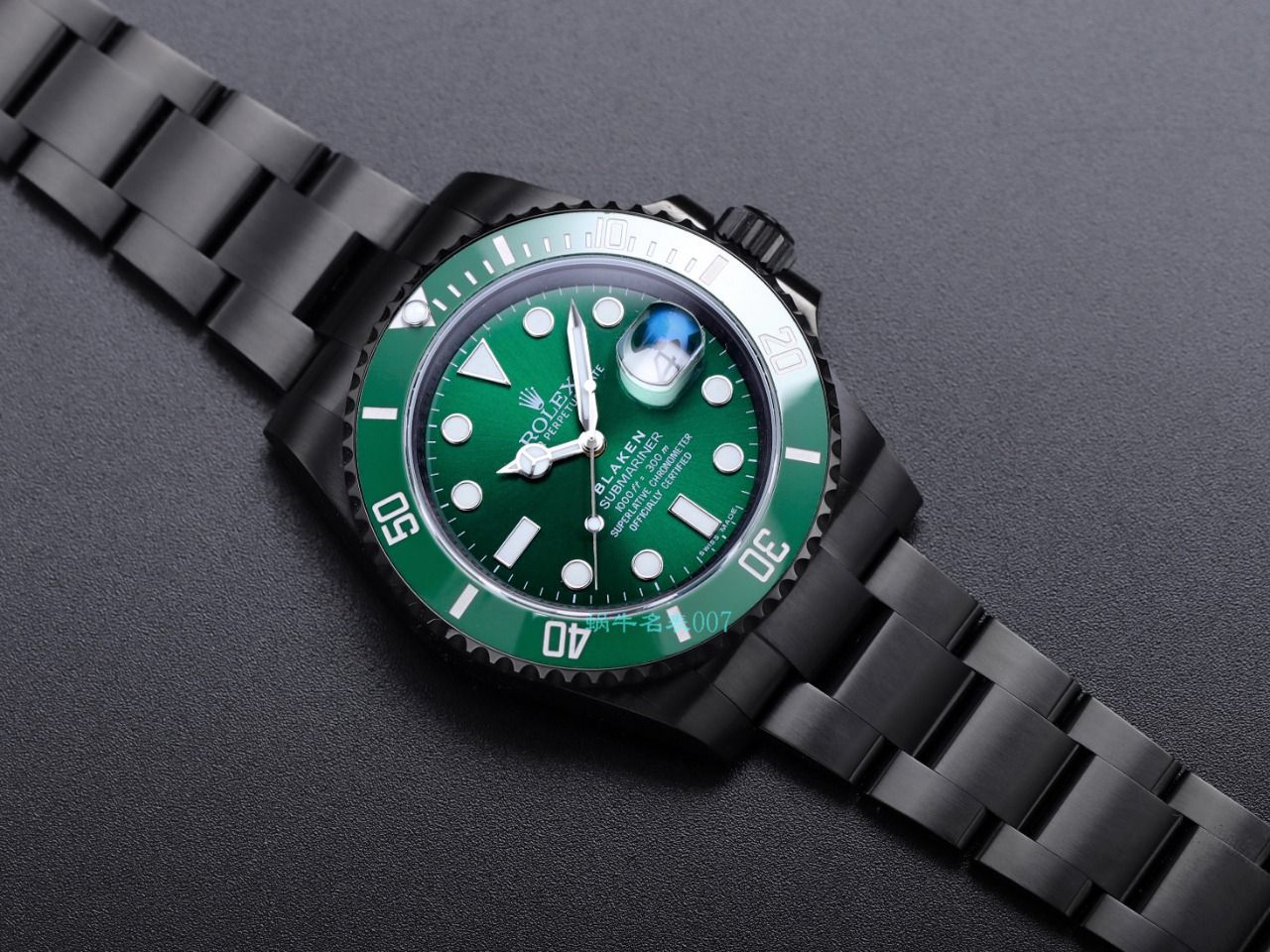 V9 Factory  Rolex 水鬼 top 复刻手表BLAKEN  SUBMARINER  DATE LV官方同款曜黑改装版 / R670