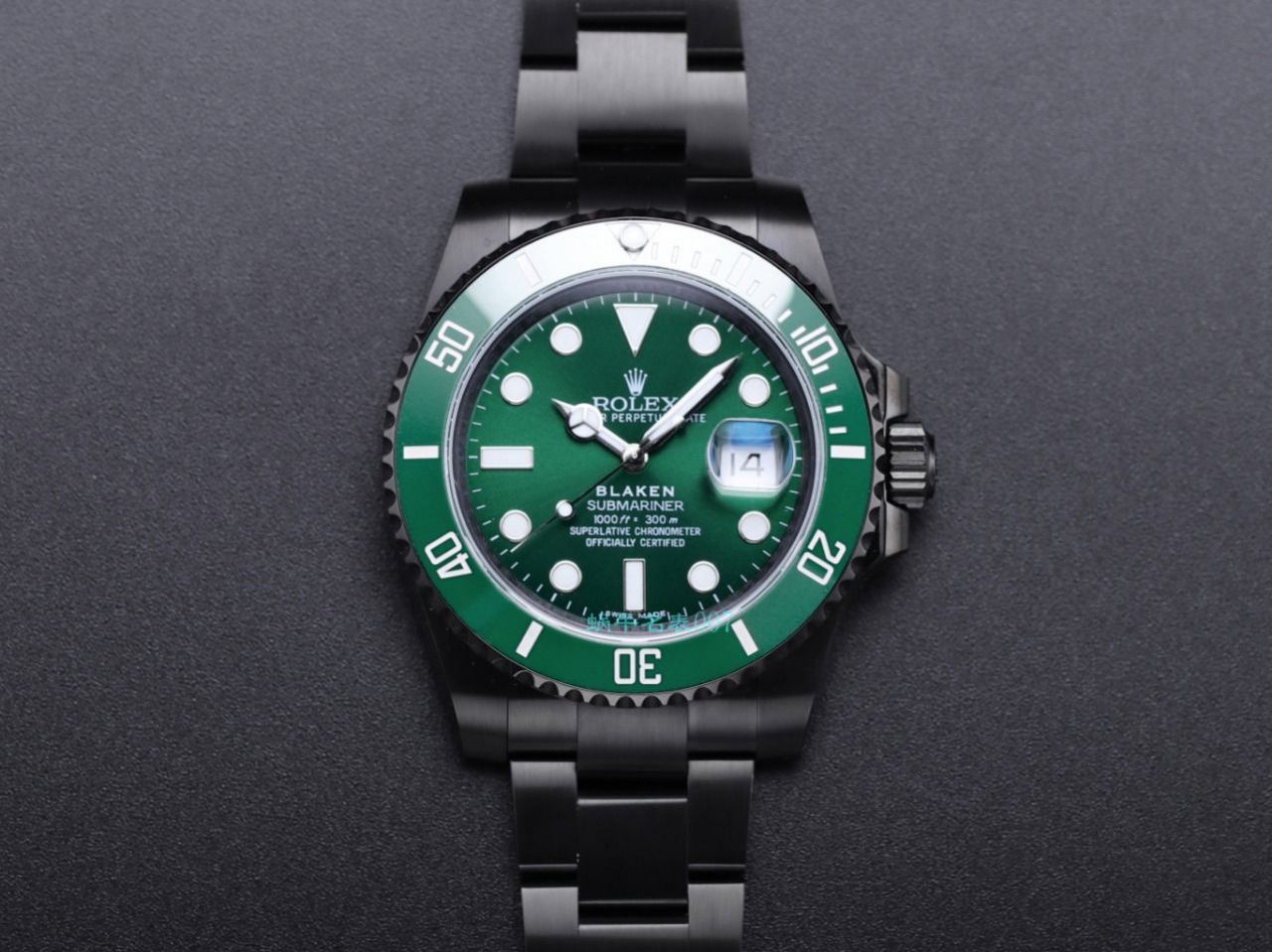 V9 Factory  Rolex 水鬼 top 复刻手表BLAKEN  SUBMARINER  DATE LV官方同款曜黑改装版 / R670