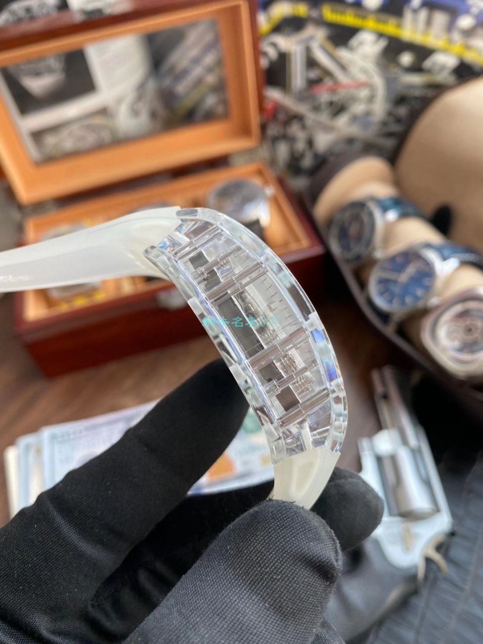【 Video analysis 】EUR  Factory  RICHARD MILLE  Tourbillon RM056，RM 56-02雪琉璃全透明1比1高仿手表 / RM 56-02EUR