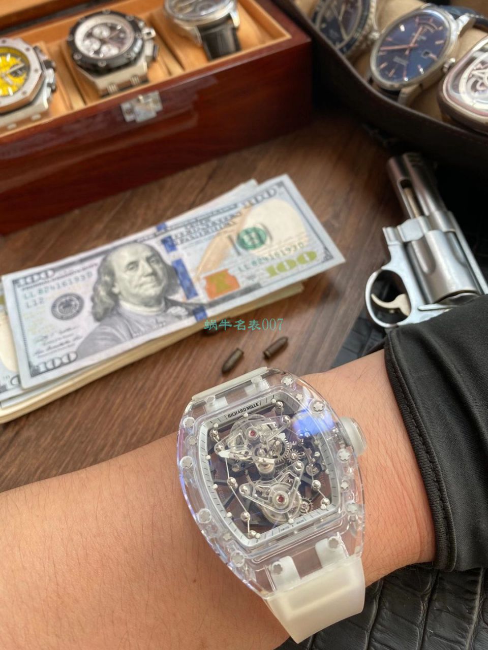 【 Video analysis 】EUR  Factory  RICHARD MILLE  Tourbillon RM056，RM 56-02雪琉璃全透明1比1高仿手表 / RM 56-02EUR