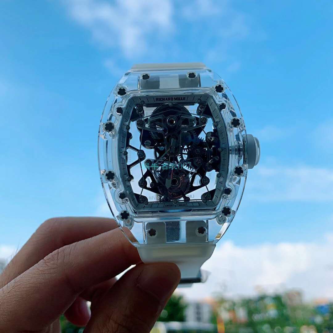 【 Video analysis 】EUR  Factory  RICHARD MILLE  Tourbillon RM056，RM 56-02雪琉璃全透明1比1高仿手表 / RM 56-02EUR