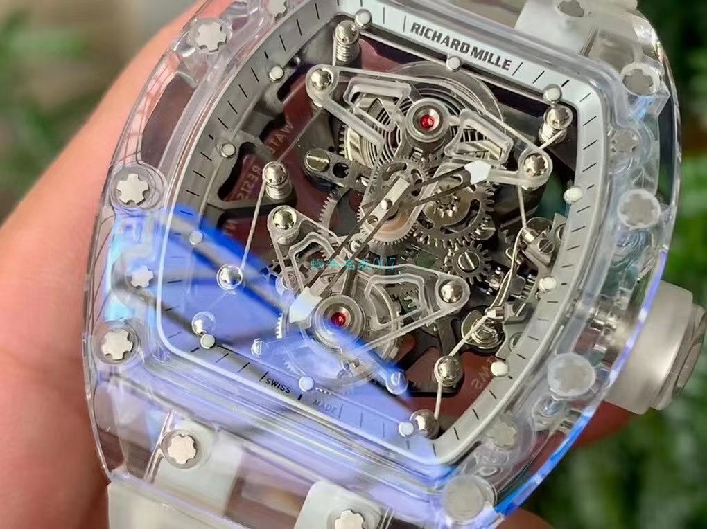 【 Video analysis 】EUR  Factory  RICHARD MILLE  Tourbillon RM056，RM 56-02雪琉璃全透明1比1高仿手表 / RM 56-02EUR