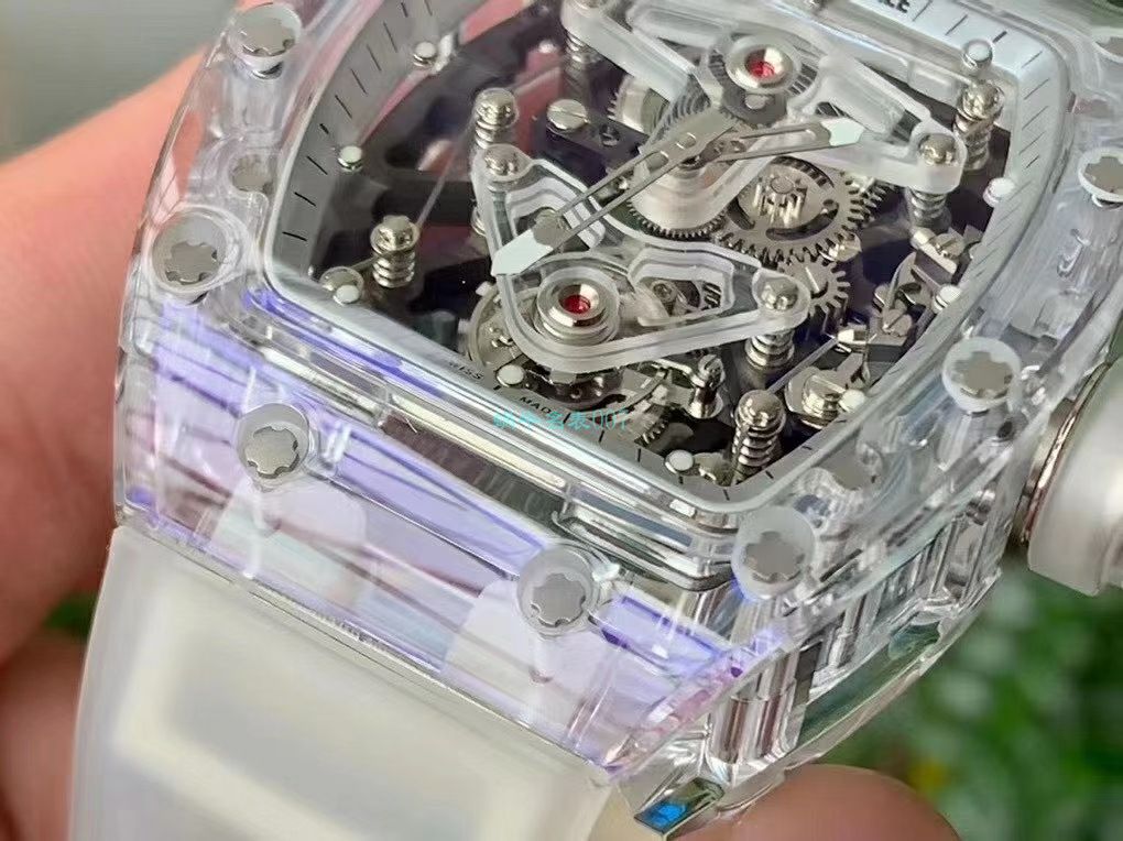 【 Video analysis 】EUR  Factory  RICHARD MILLE  Tourbillon RM056，RM 56-02雪琉璃全透明1比1高仿手表 / RM 56-02EUR