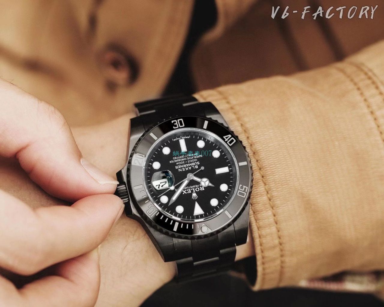 V6 Factory 魔改装 Rolex  Submariner 暗夜黑特别版复刻高仿BLAKEN 116610LN SUBMARINER DATE手表 / R672