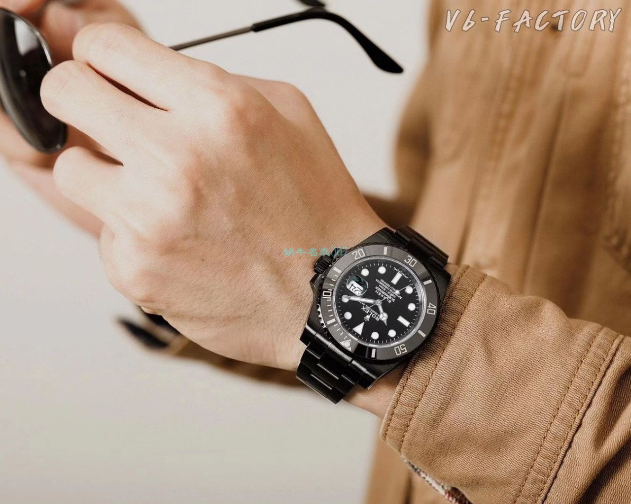 V6 Factory 魔改装 Rolex  Submariner 暗夜黑特别版复刻高仿BLAKEN 116610LN SUBMARINER DATE手表 / R672