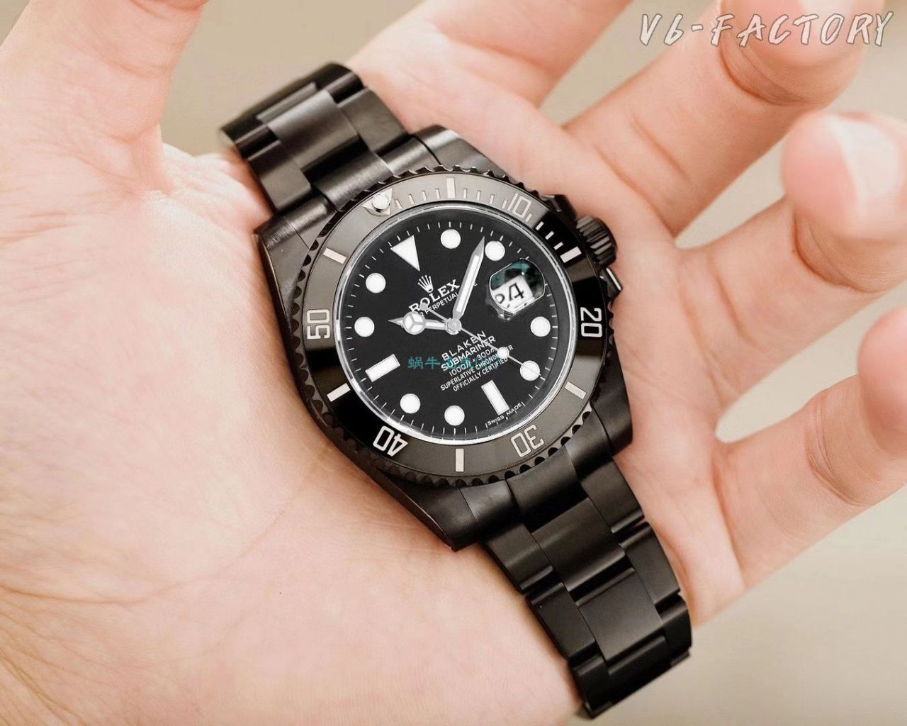 V6 Factory 魔改装 Rolex  Submariner 暗夜黑特别版复刻高仿BLAKEN 116610LN SUBMARINER DATE手表 / R672