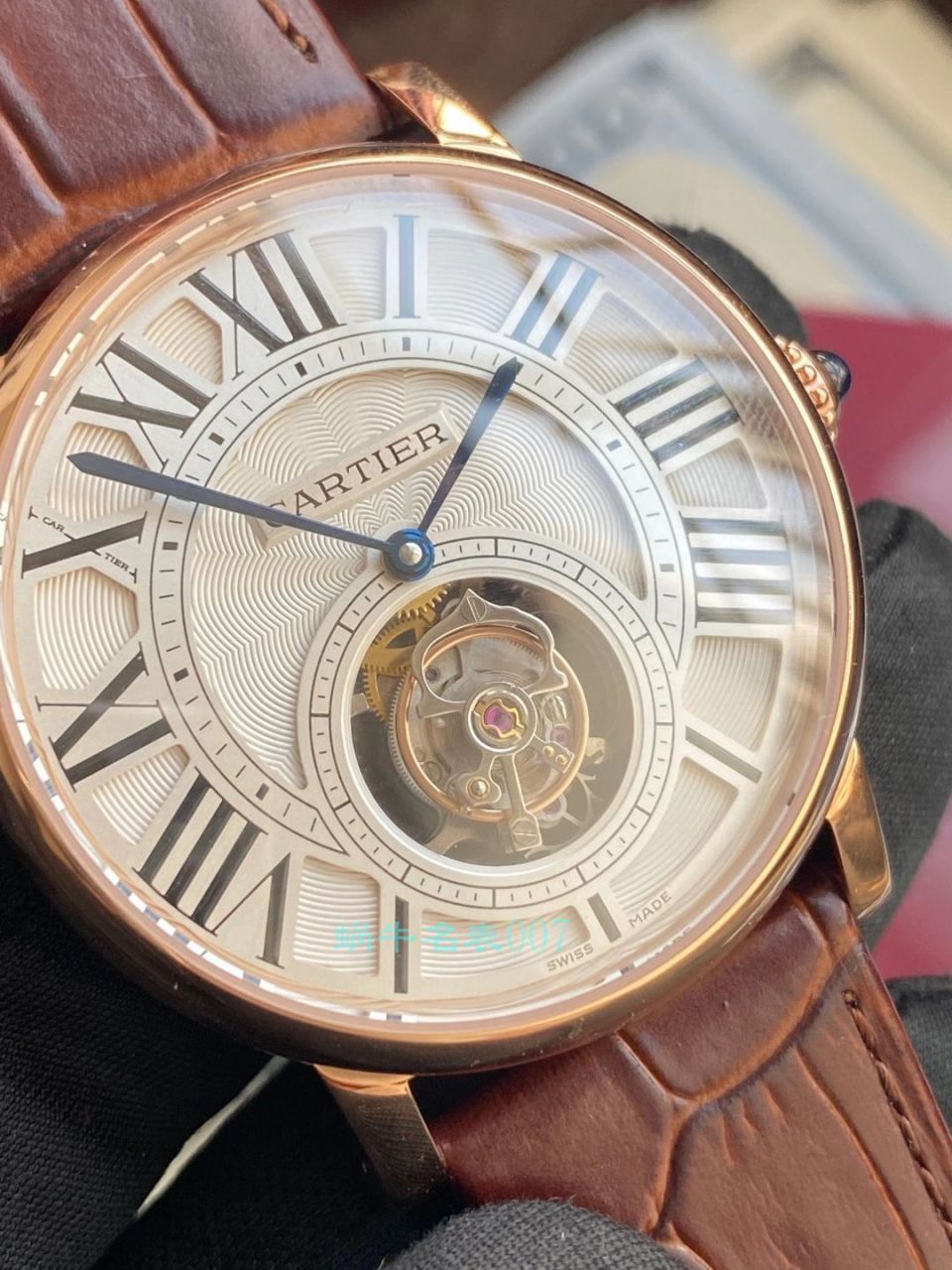 【评测视频】BBR Factory  Cartier  ROTONDE DE  Cartier  1比1高仿 Tourbillon 手表W1556215 wrist watch  / K317
