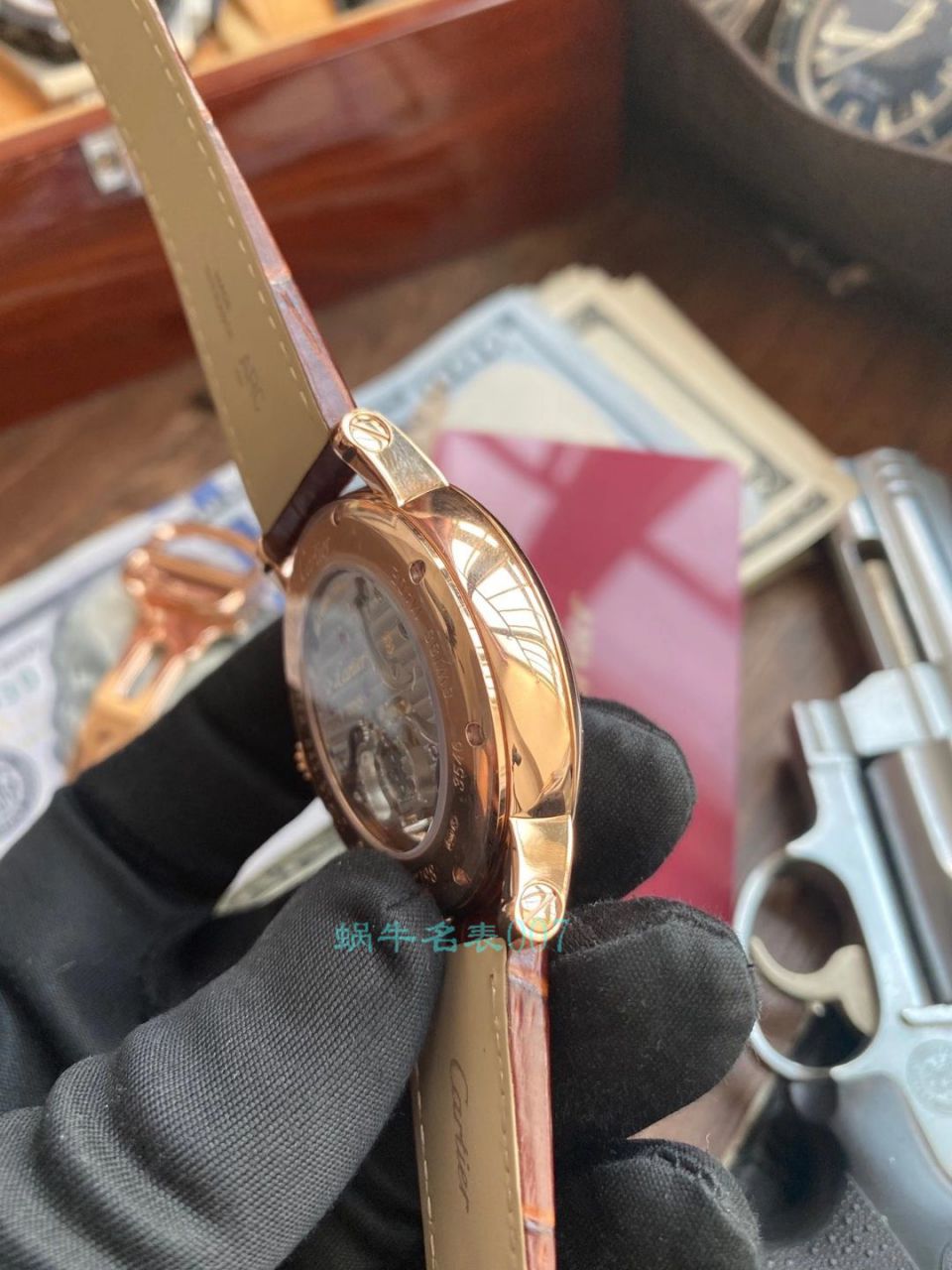 【评测视频】BBR Factory  Cartier  ROTONDE DE  Cartier  1比1高仿 Tourbillon 手表W1556215 wrist watch  / K317