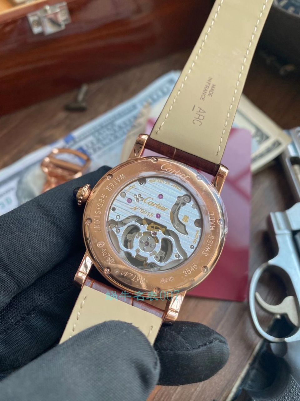 【评测视频】BBR Factory  Cartier  ROTONDE DE  Cartier  1比1高仿 Tourbillon 手表W1556215 wrist watch  / K317