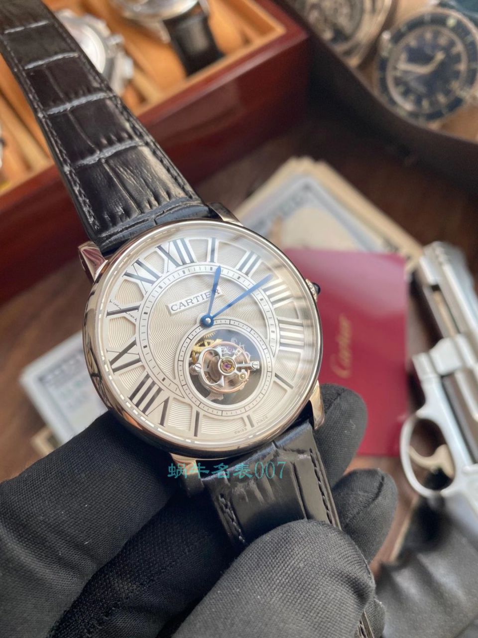 【评测视频】BBR Factory  Cartier  ROTONDE DE  Cartier  1比1高仿 Tourbillon 手表W1556215 wrist watch  / K317