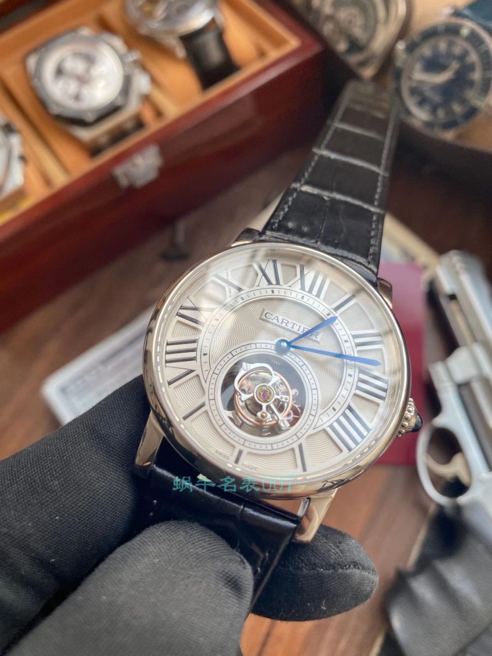 【评测视频】BBR Factory  Cartier  ROTONDE DE  Cartier  1比1高仿 Tourbillon 手表W1556215 wrist watch  / K317