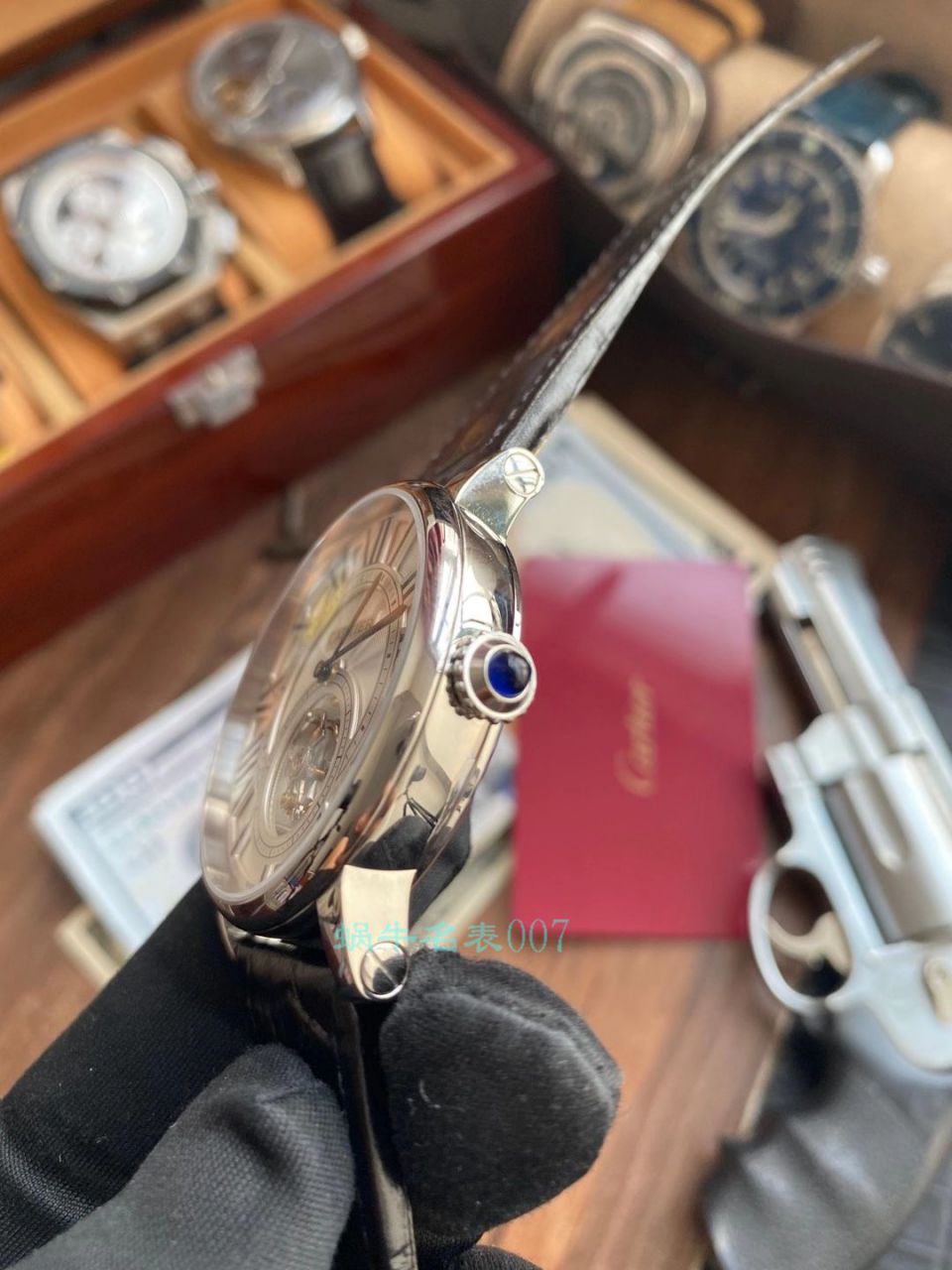 【评测视频】BBR Factory  Cartier  ROTONDE DE  Cartier  1比1高仿 Tourbillon 手表W1556215 wrist watch  / K317