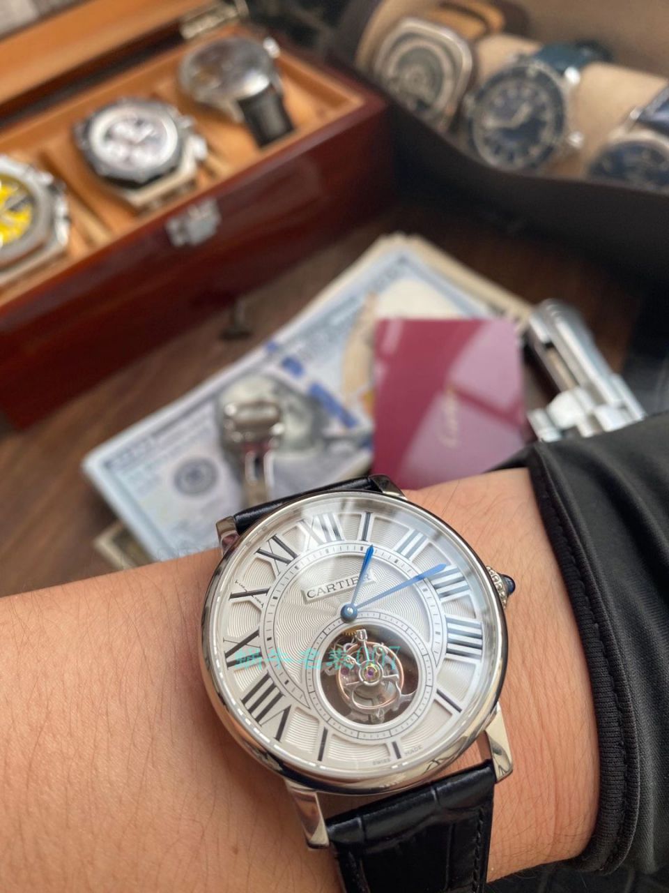 【评测视频】BBR Factory  Cartier  ROTONDE DE  Cartier  1比1高仿 Tourbillon 手表W1556215 wrist watch  / K317