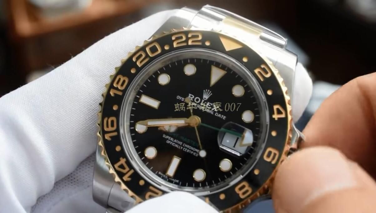 【 Video analysis 】AR Factory 1比1高仿 Rolex 间金 GMT MASTER II手表116713-LN-78203 wrist watch  / R676