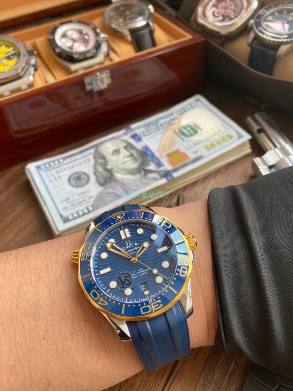 VS Factory OMEGA Seamaster 300米间黄金蓝盘1比1超A复刻手表210.22.42.20.03.001 wrist watch  / VS781