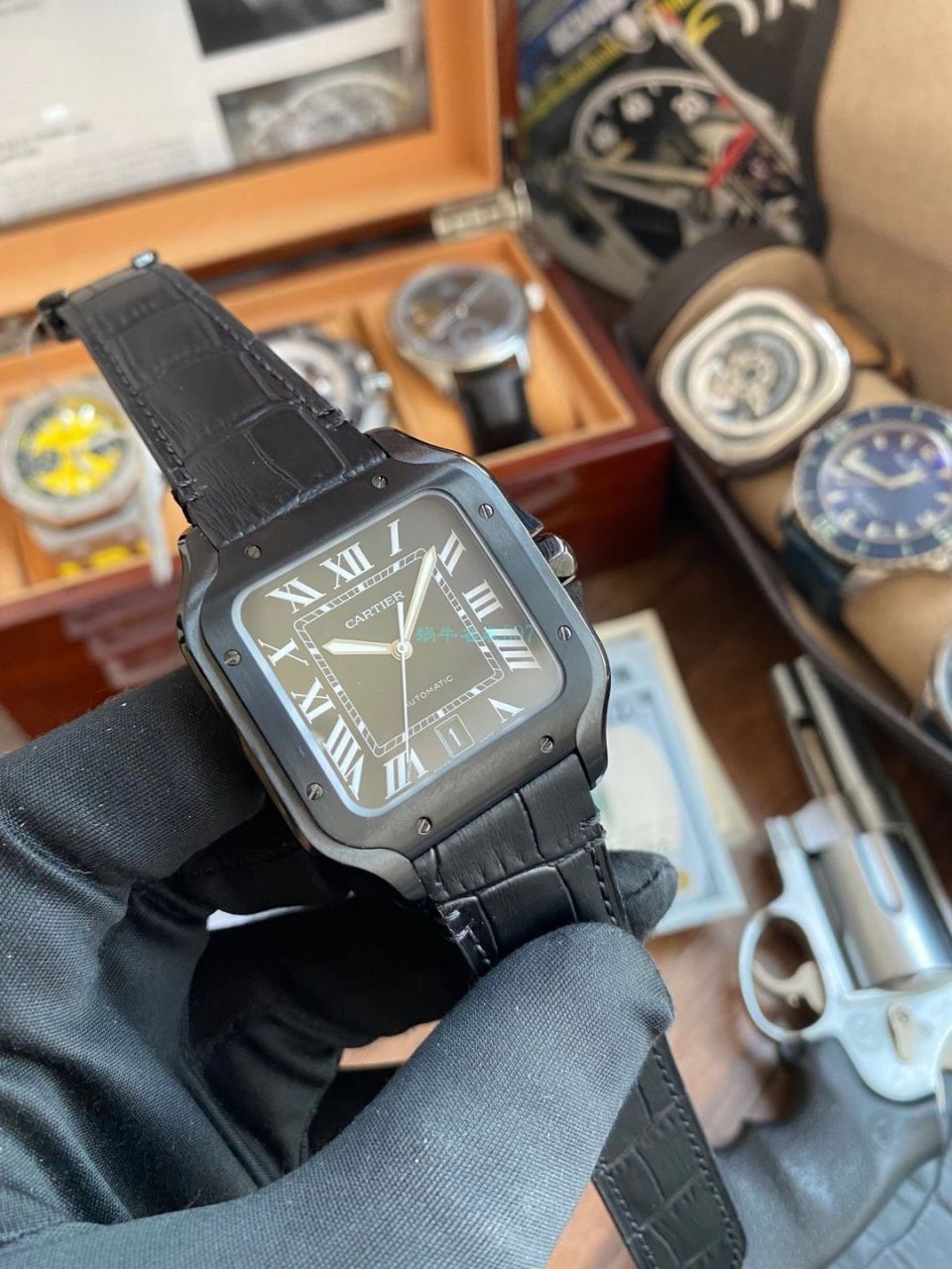 V6 Factory  Cartier   Santos  top 复刻高仿WSSA0039二代黑武士仿表 / K311