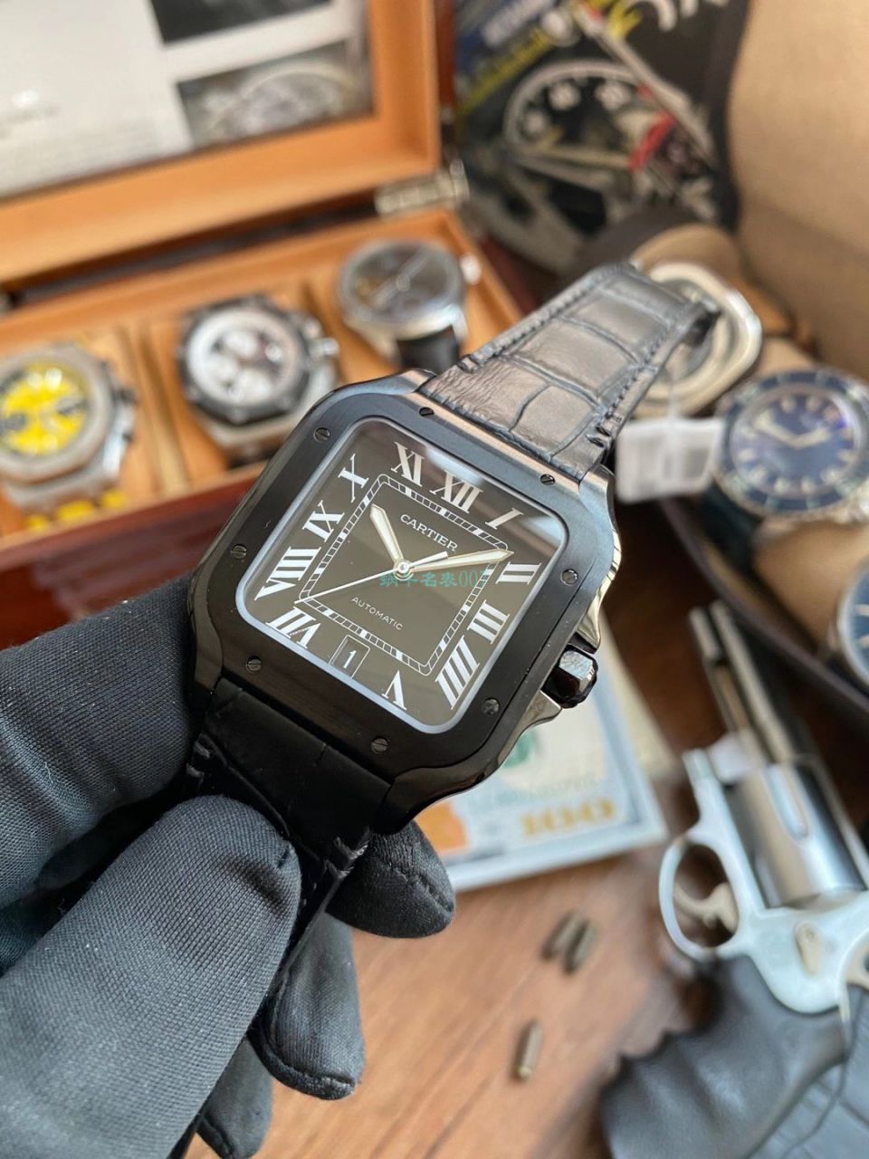 V6 Factory  Cartier   Santos  top 复刻高仿WSSA0039二代黑武士仿表 / K311