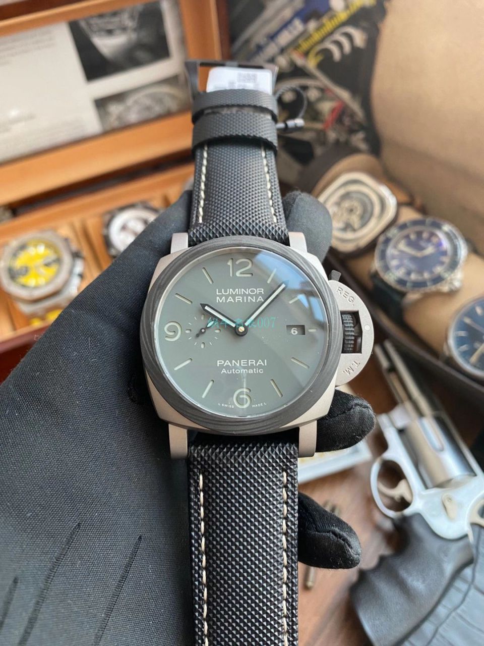VS Factory Panerai LUMINOR 1比1超A复刻高仿手表PAM01662烟灰 wrist watch  / VSPAM1662