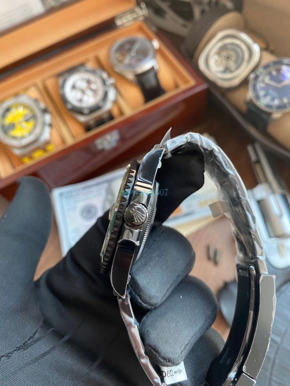 V9 Factory  Rolex 水鬼 top 复刻手表BLAKEN  SUBMARINER  DATE LV官方同款曜黑改装版 / R670