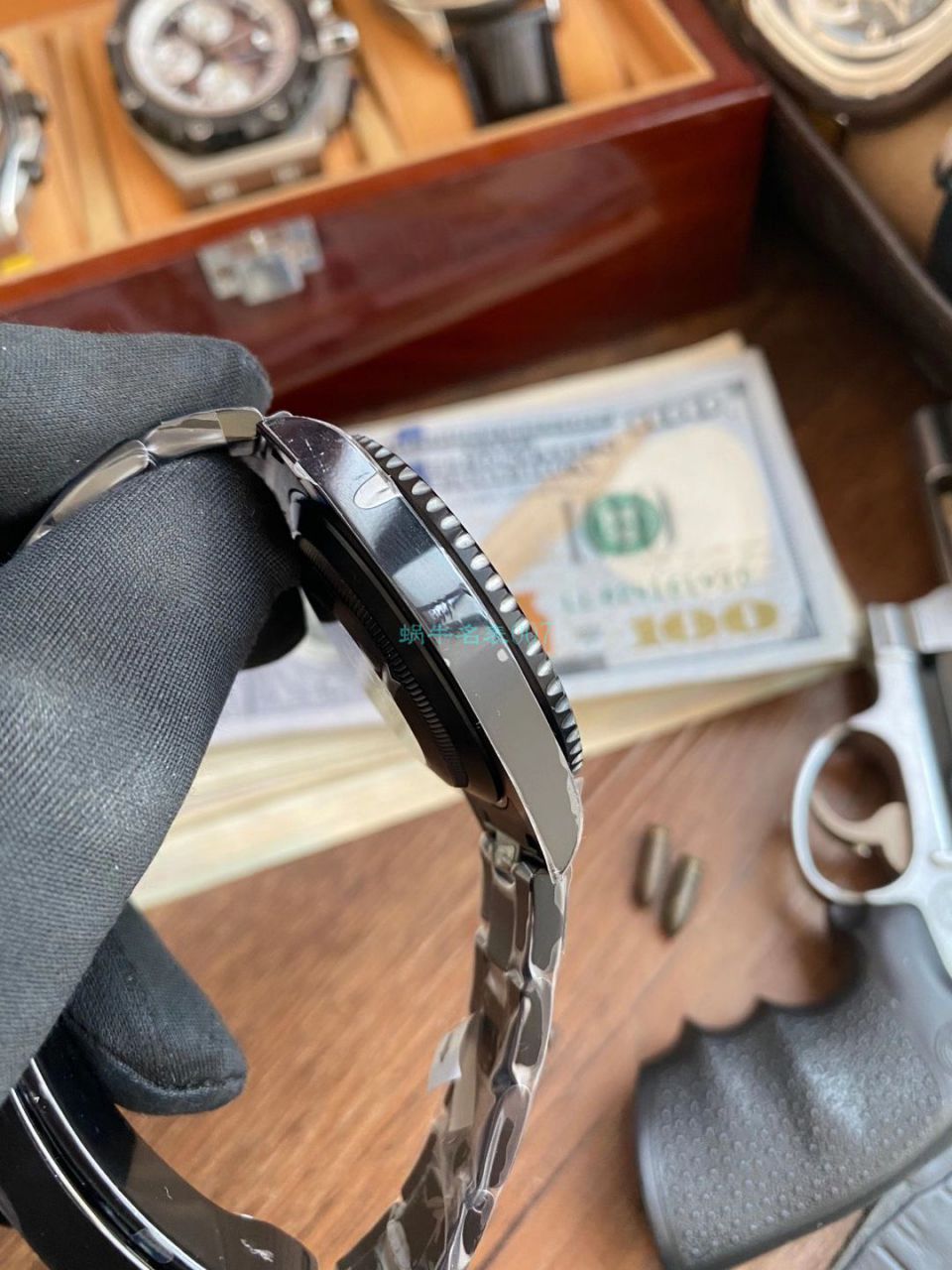 V9 Factory  Rolex 水鬼 top 复刻手表BLAKEN  SUBMARINER  DATE LV官方同款曜黑改装版 / R670