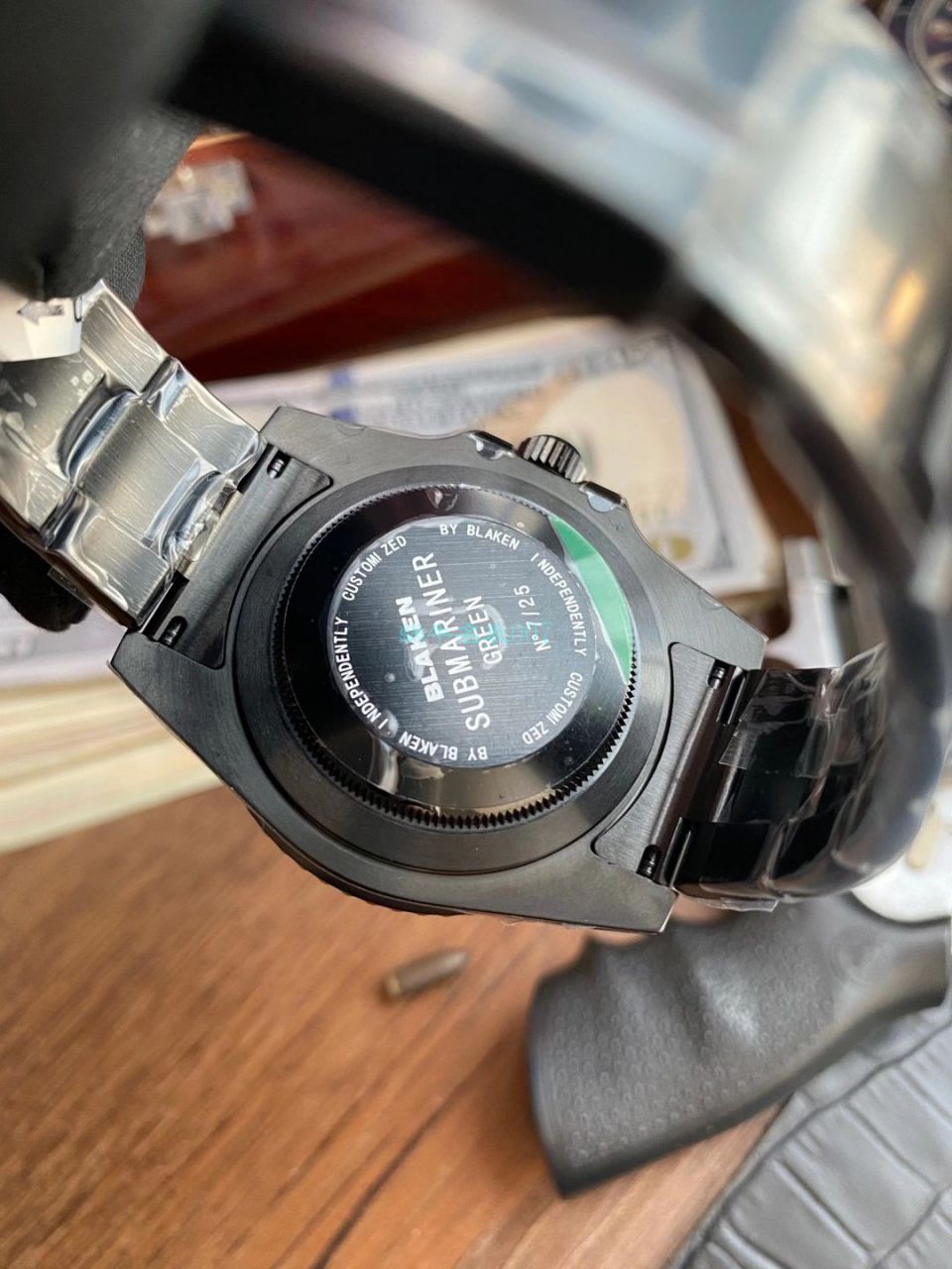 V9 Factory  Rolex 水鬼 top 复刻手表BLAKEN  SUBMARINER  DATE LV官方同款曜黑改装版 / R670