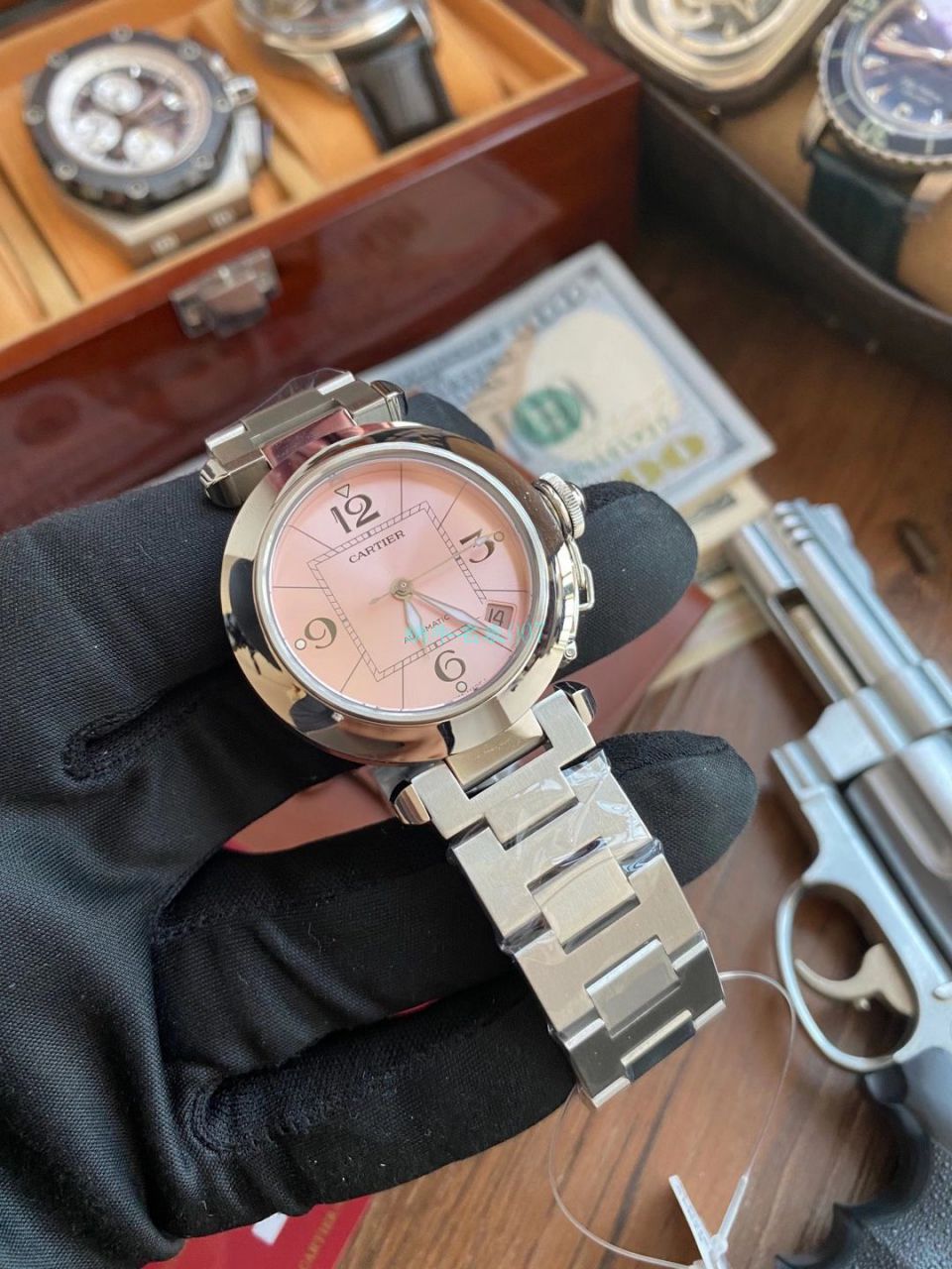 【高品质的复刻高仿手表】V9 Factory  Cartier  帕莎女表W31074M7，W31075M7，WSPA0013 wrist watch  / K319