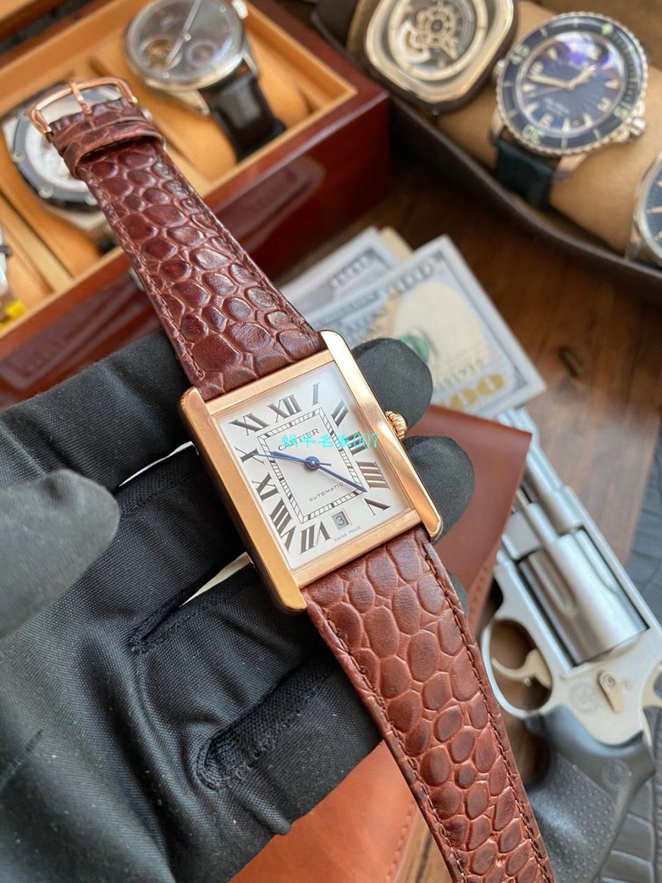 V9 Factory  Cartier  坦克系列1比1复刻高仿手表W5200026（超大号） wrist watch  / K313