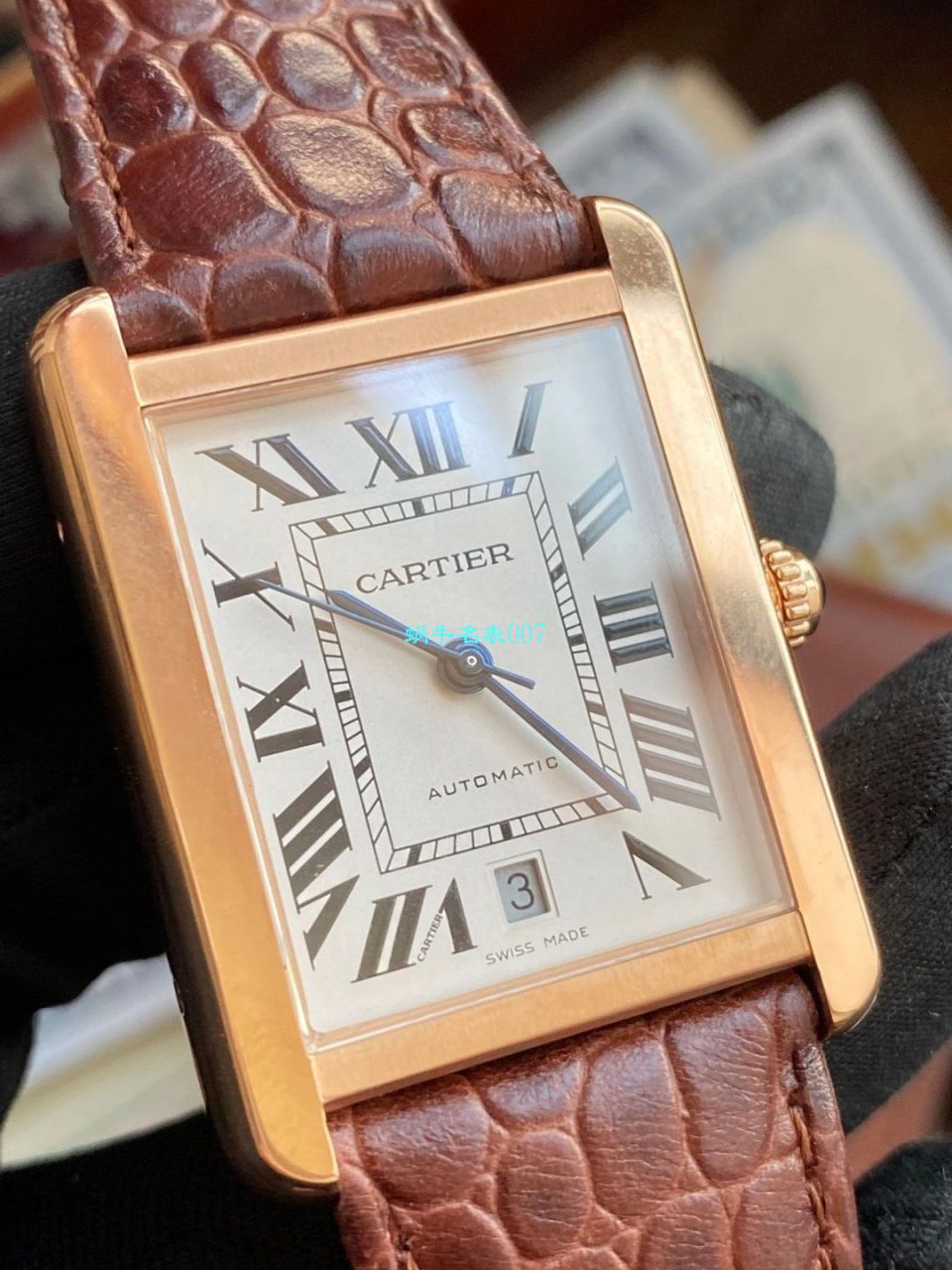 【最大的高仿手表网站】V9 Factory  Cartier  坦克系列W5200026 / W5200027 wrist watch  / K321