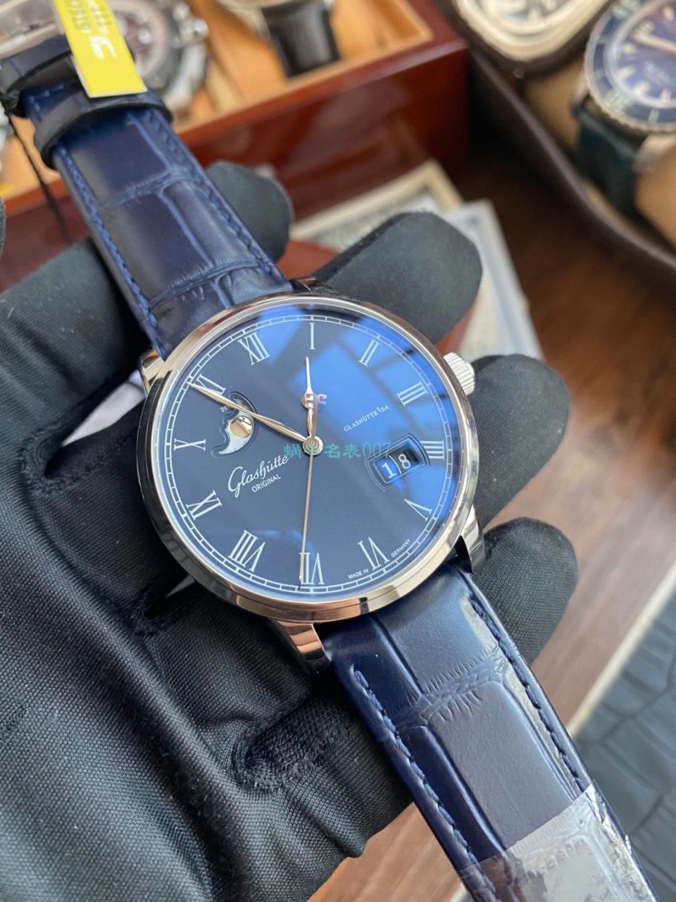 【视频最大的高仿手表网站】V9 Factory glashuette original原创议员月相100-04-05-12-30 wrist watch  / GLA069