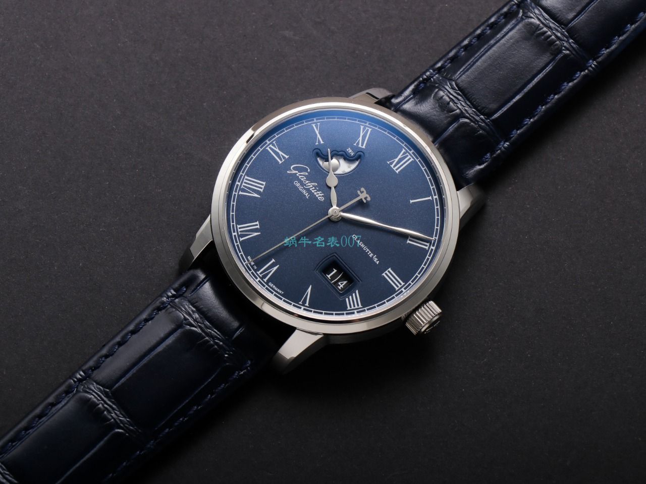 【视频最大的高仿手表网站】V9 Factory glashuette original原创议员月相100-04-05-12-30 wrist watch  / GLA069